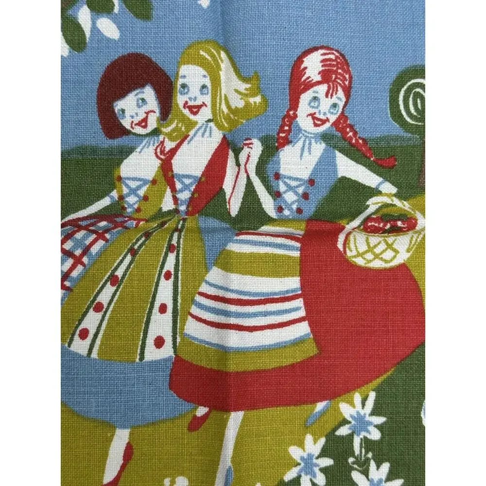 VINTAGE SWISS PATTERN CLOTH WALL OR DISH CLOTH NEW WHERE THE SUN GAVE THREE DAYS